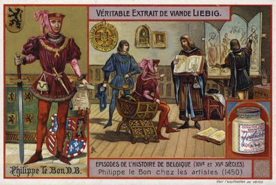 Felipe el Bueno, Duque de Borgoña, reuniéndose con artistas, 1450 de European School